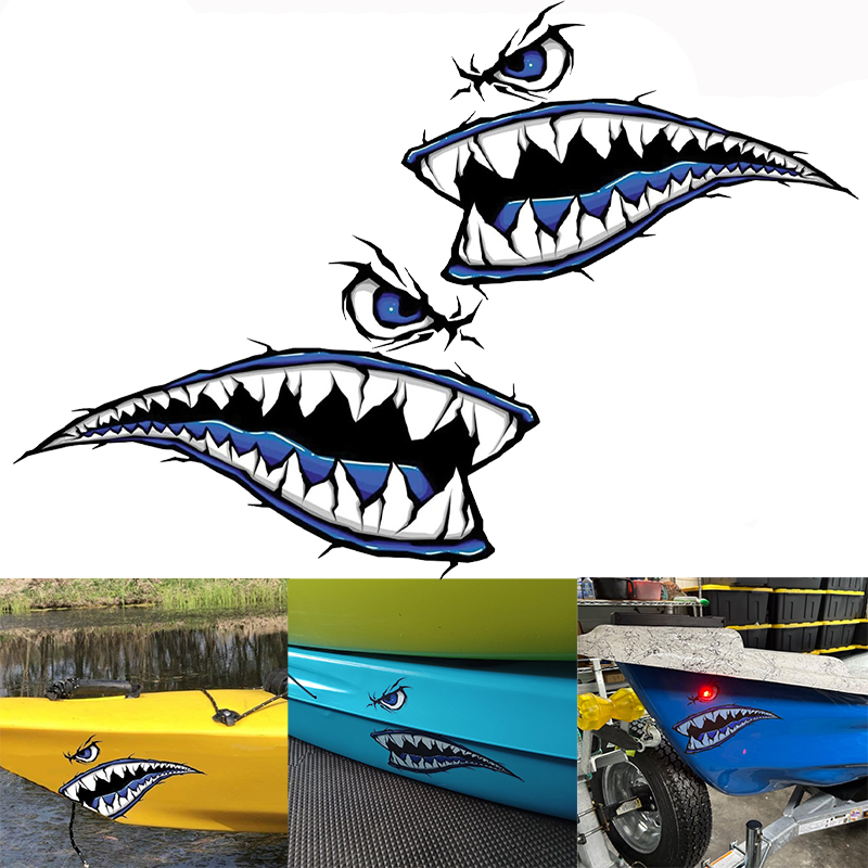 Fishing Boat Trailer - 2 adet köpekbalığı dişleri ağız tekne