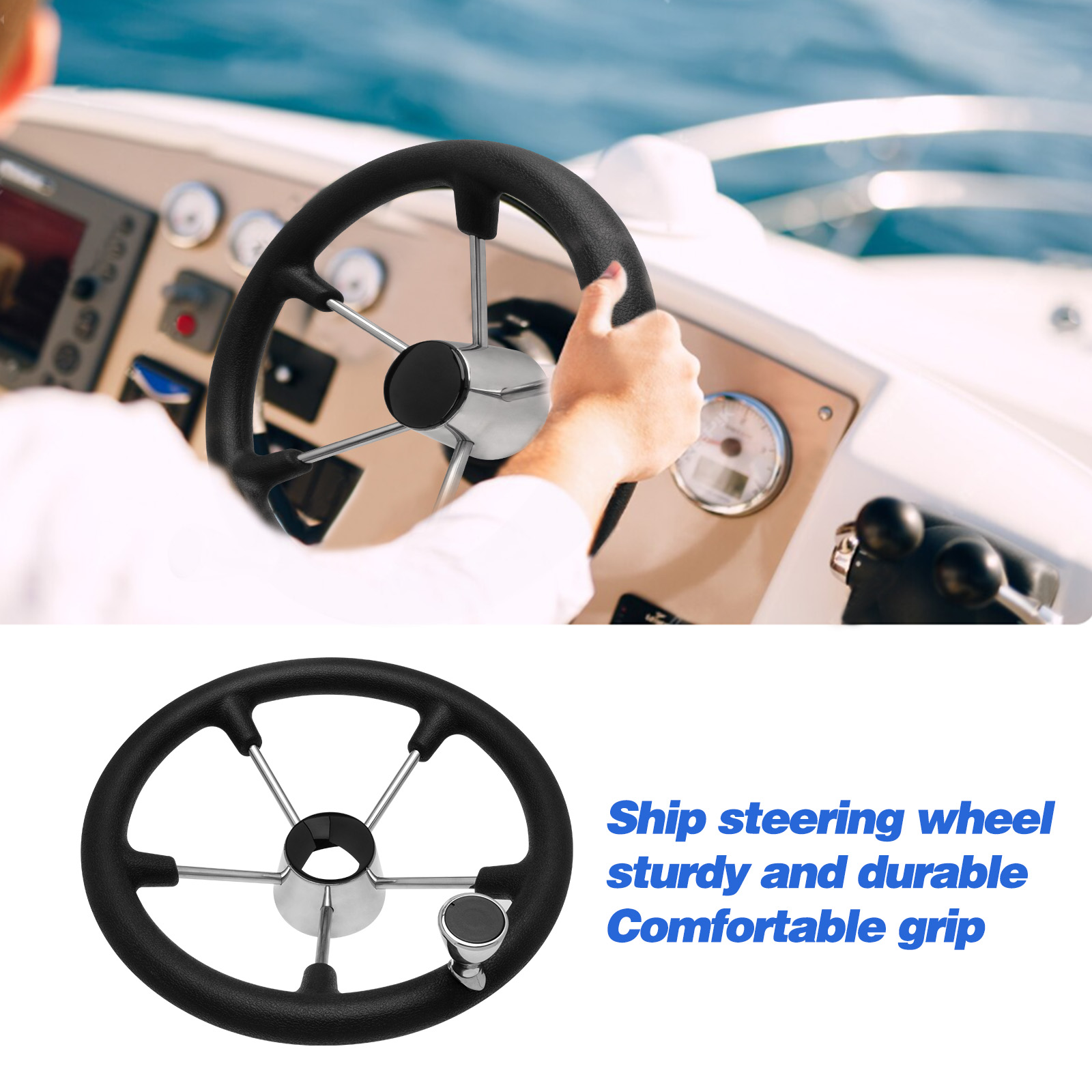 13,5'' 5 Kollu Paslanmaz Çelik - Fishing Boat Steering Wheel incelemesi ve fiyatı